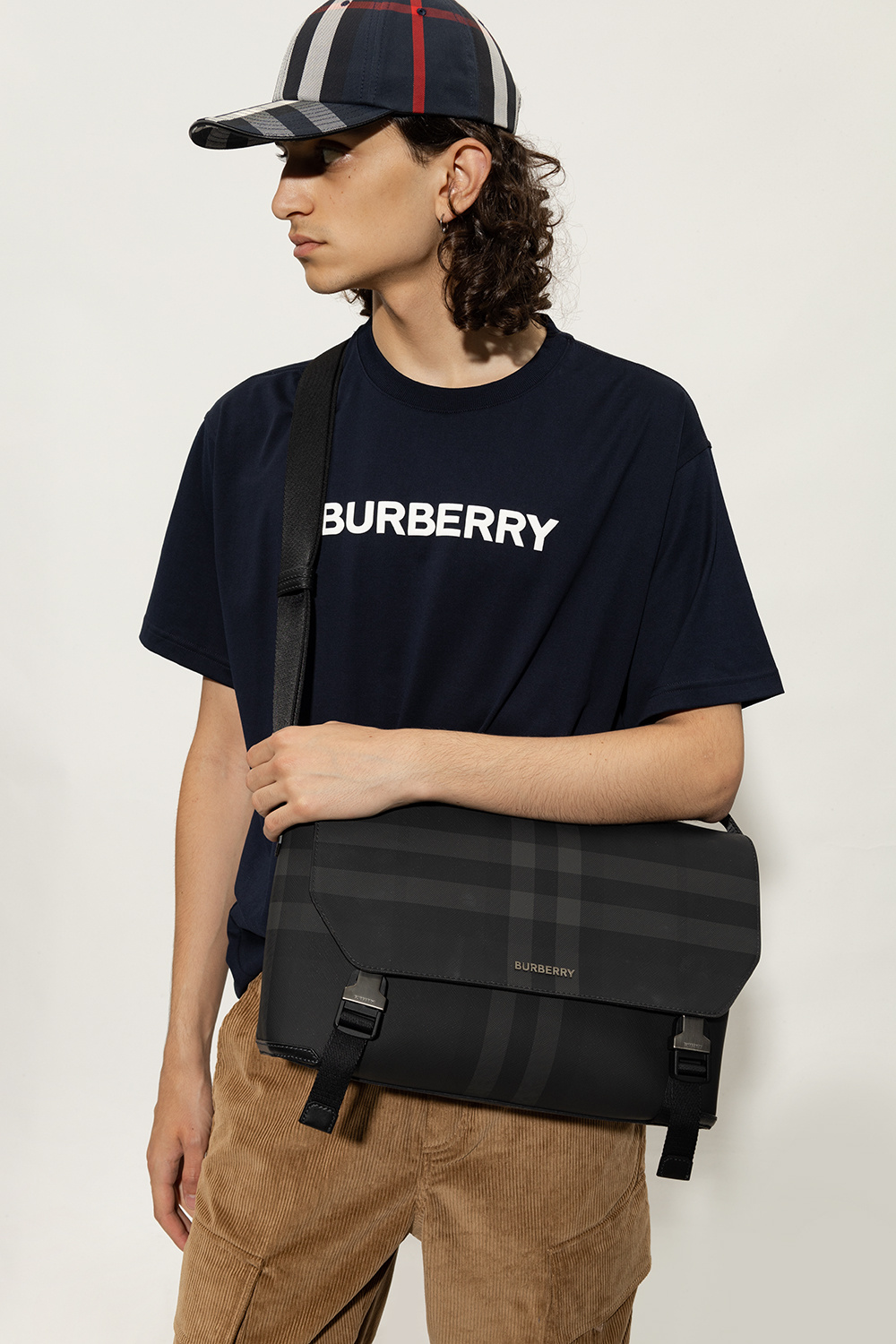 Burberry leather messenger bag store